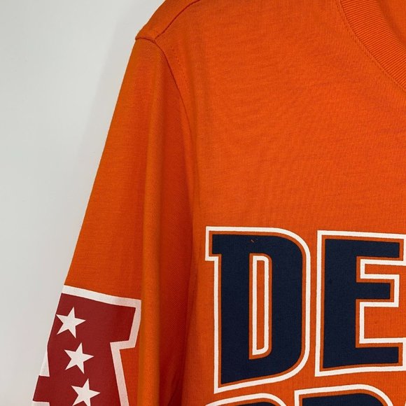 NFL Denver Broncos Shirt Orange Long Sleeve Pullover Top NWT - Picture 6 of 10